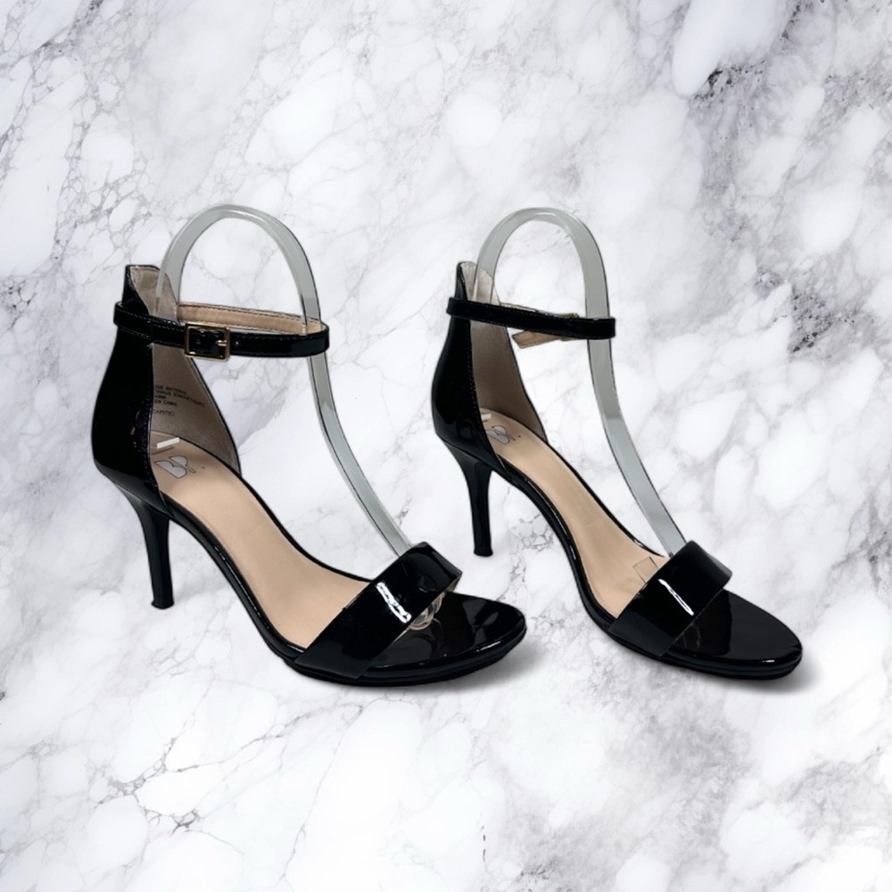 bp by Nordstrom Patent Leather Ankle Strap Heels